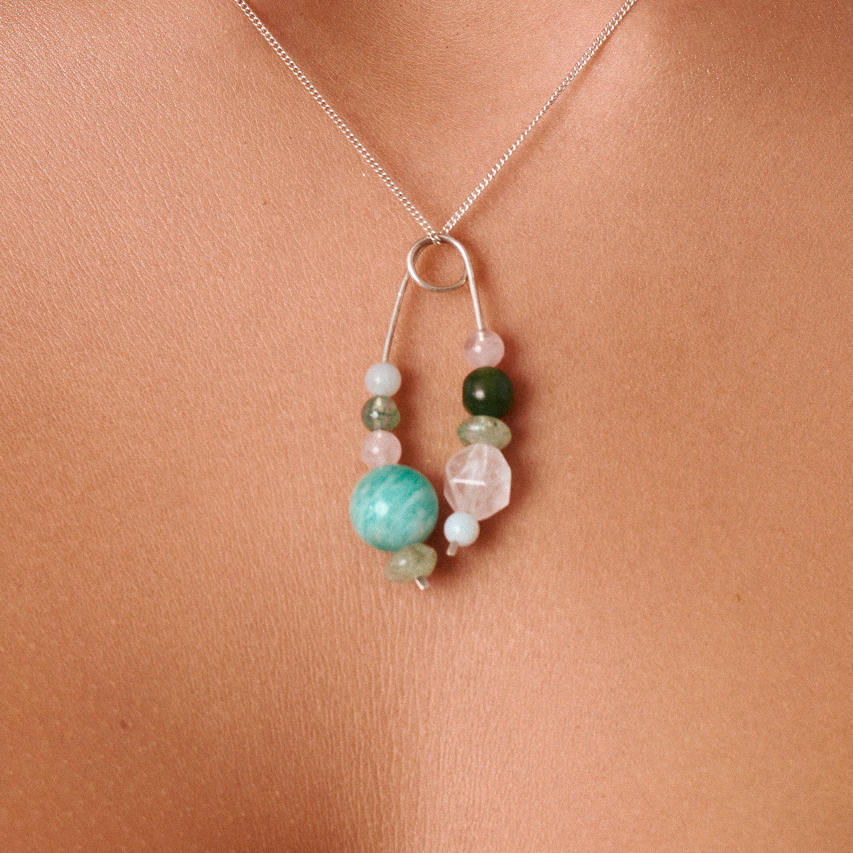 KINDRED PENDANT | STERLING SILVER & STONE PENDANT FOR CONNECTION