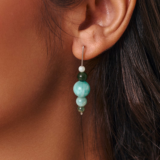 KINDRED EARRINGS | STERLING SILVER & STONE EARRINGS FOR CONNECTION
