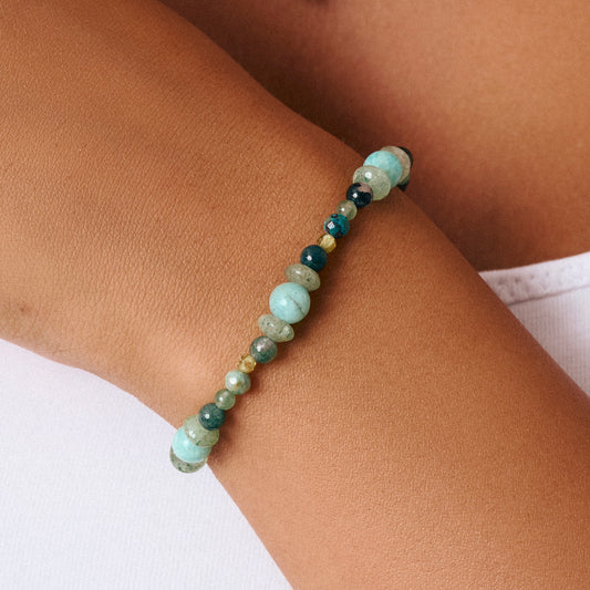 BLOSSOM BRACELET | STERLING SILVER & STONE BRACELET FOR CONNECTION