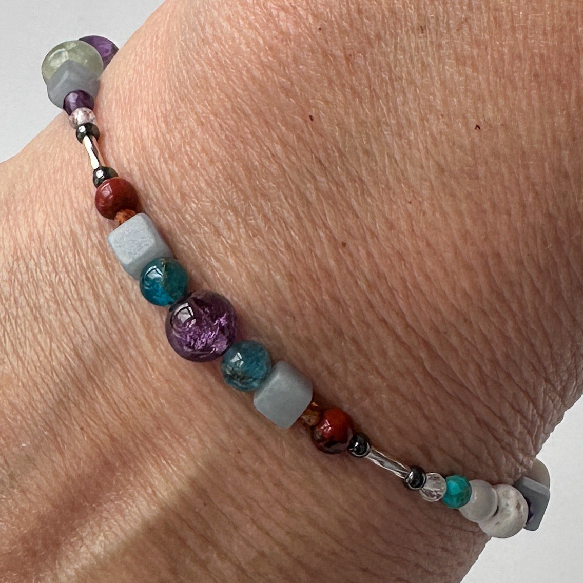 ENDURE BRACELET | STERLING SILVER & STONE BEAD BRACELET FOR DETERMINED MOMENTS