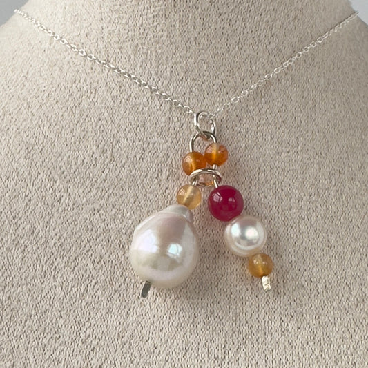 DARE PENDANT | STERLING SILVER & STONE PENDANT FOR STRENGTH