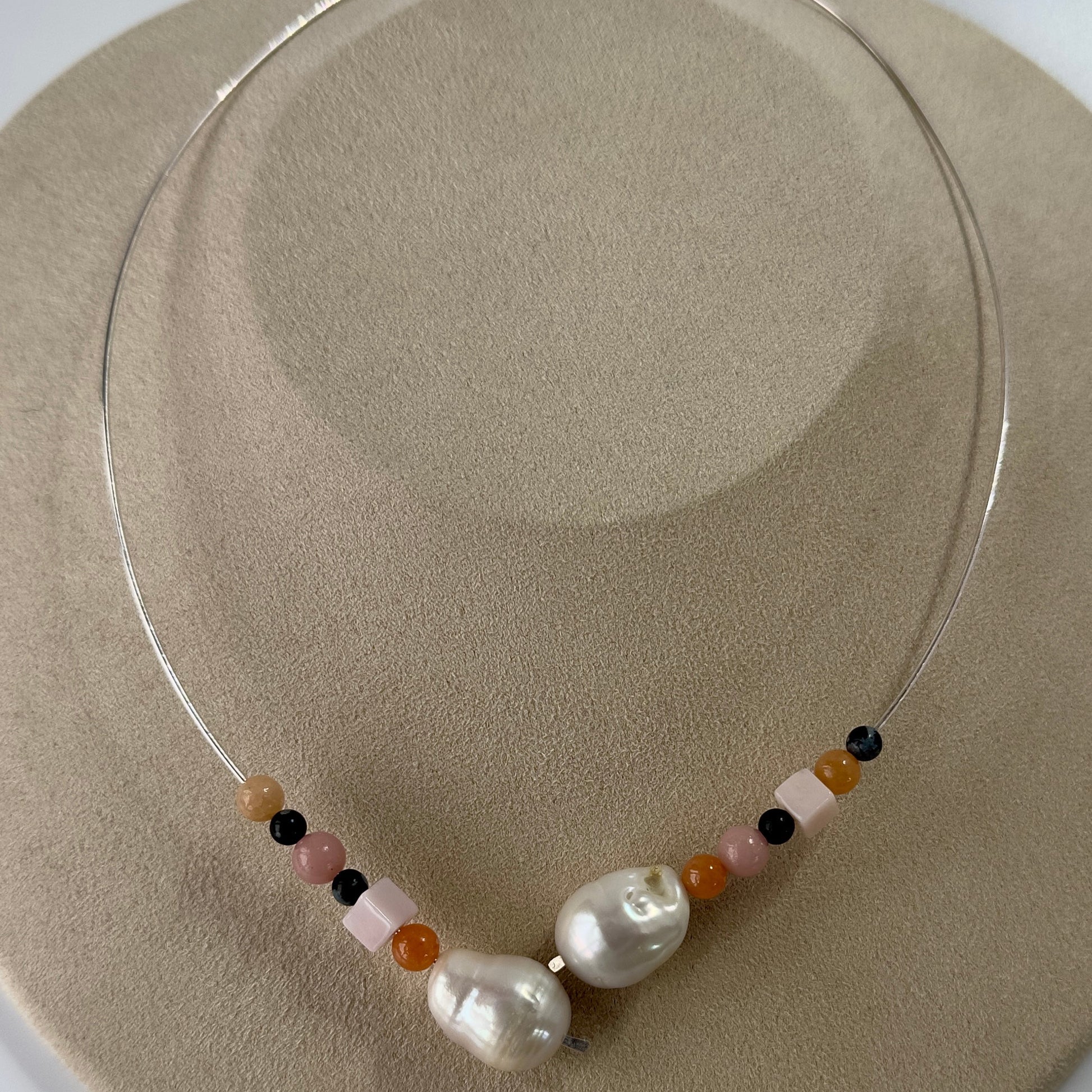 Sterling Silver and Cancer birthstone Healing Crystal necklace for Stress Relief